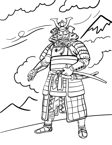 Dibujo para colorear: Samurai (Personajes) #107333 - Dibujos para Colorear e Imprimir Gratis