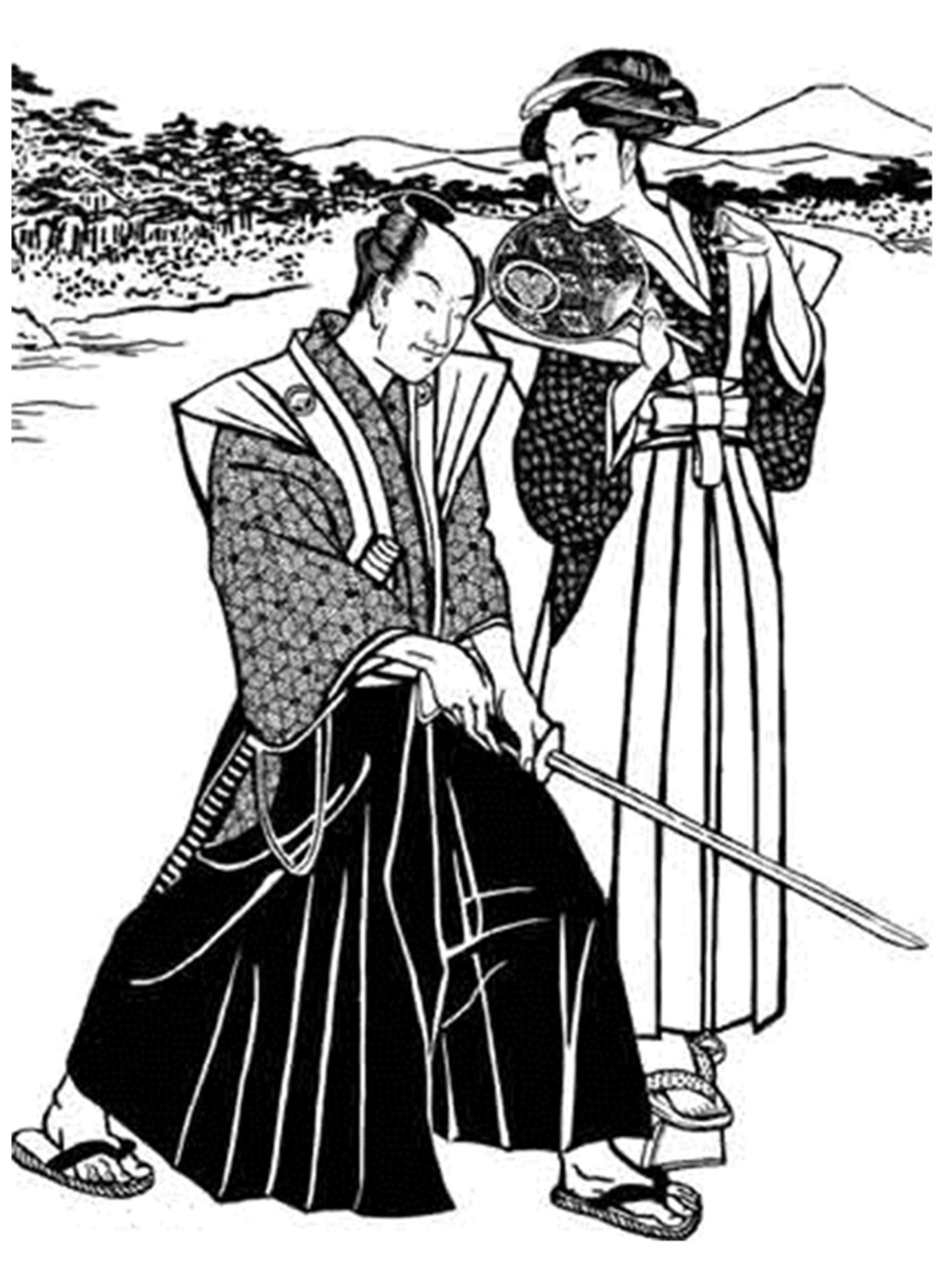 Dibujo para colorear: Samurai (Personajes) #107387 - Dibujos para Colorear e Imprimir Gratis