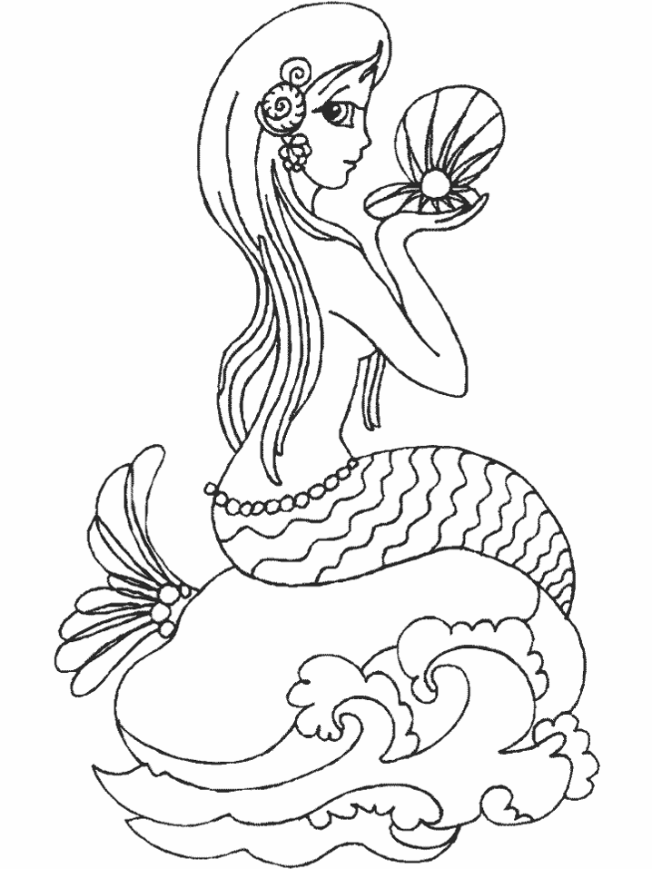 Dibujo para colorear: Sirena (Personajes) #147157 - Dibujos para Colorear e Imprimir Gratis
