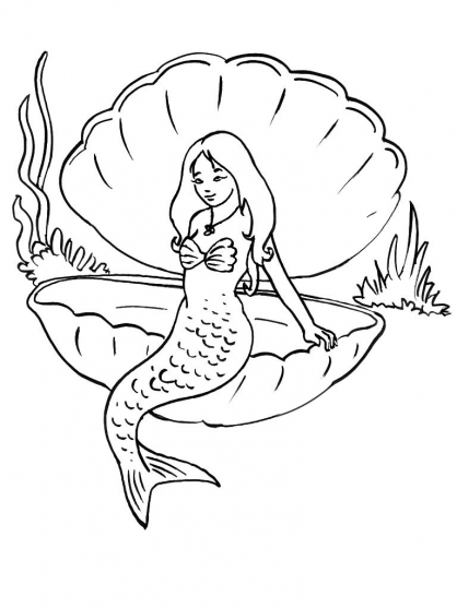 Dibujo para colorear: Sirena (Personajes) #147178 - Dibujos para Colorear e Imprimir Gratis
