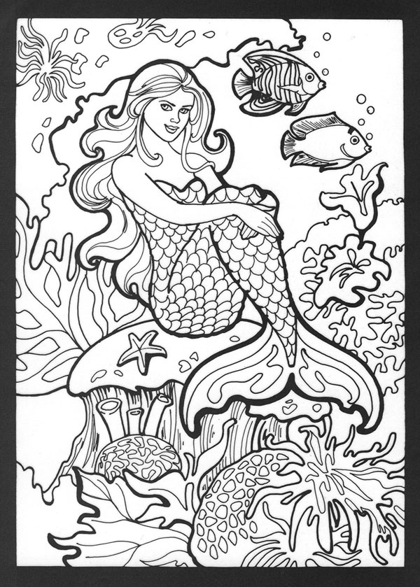 Dibujo para colorear: Sirena (Personajes) #147179 - Dibujos para Colorear e Imprimir Gratis
