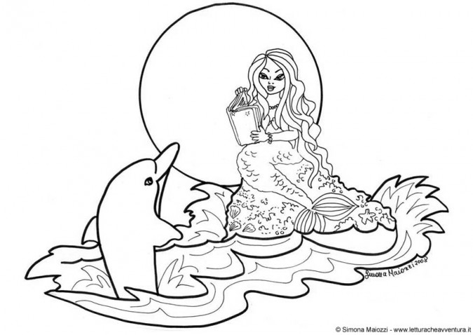 Dibujo para colorear: Sirena (Personajes) #147185 - Dibujos para Colorear e Imprimir Gratis