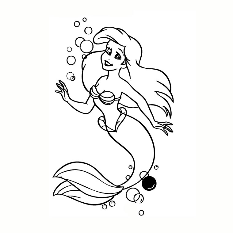 Dibujo para colorear: Sirena (Personajes) #147198 - Dibujos para Colorear e Imprimir Gratis