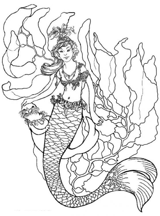 Dibujo para colorear: Sirena (Personajes) #147239 - Dibujos para Colorear e Imprimir Gratis