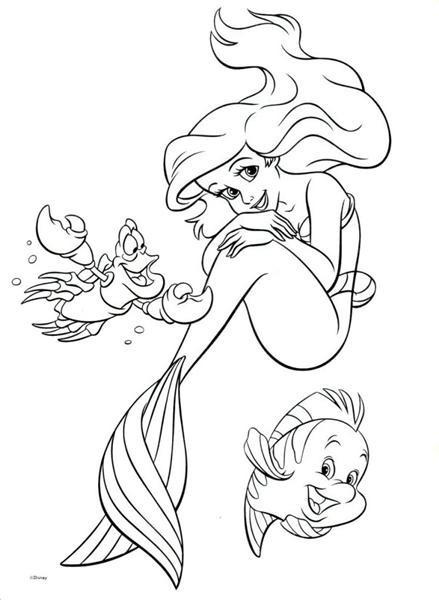 Dibujo para colorear: Sirena (Personajes) #147302 - Dibujos para Colorear e Imprimir Gratis