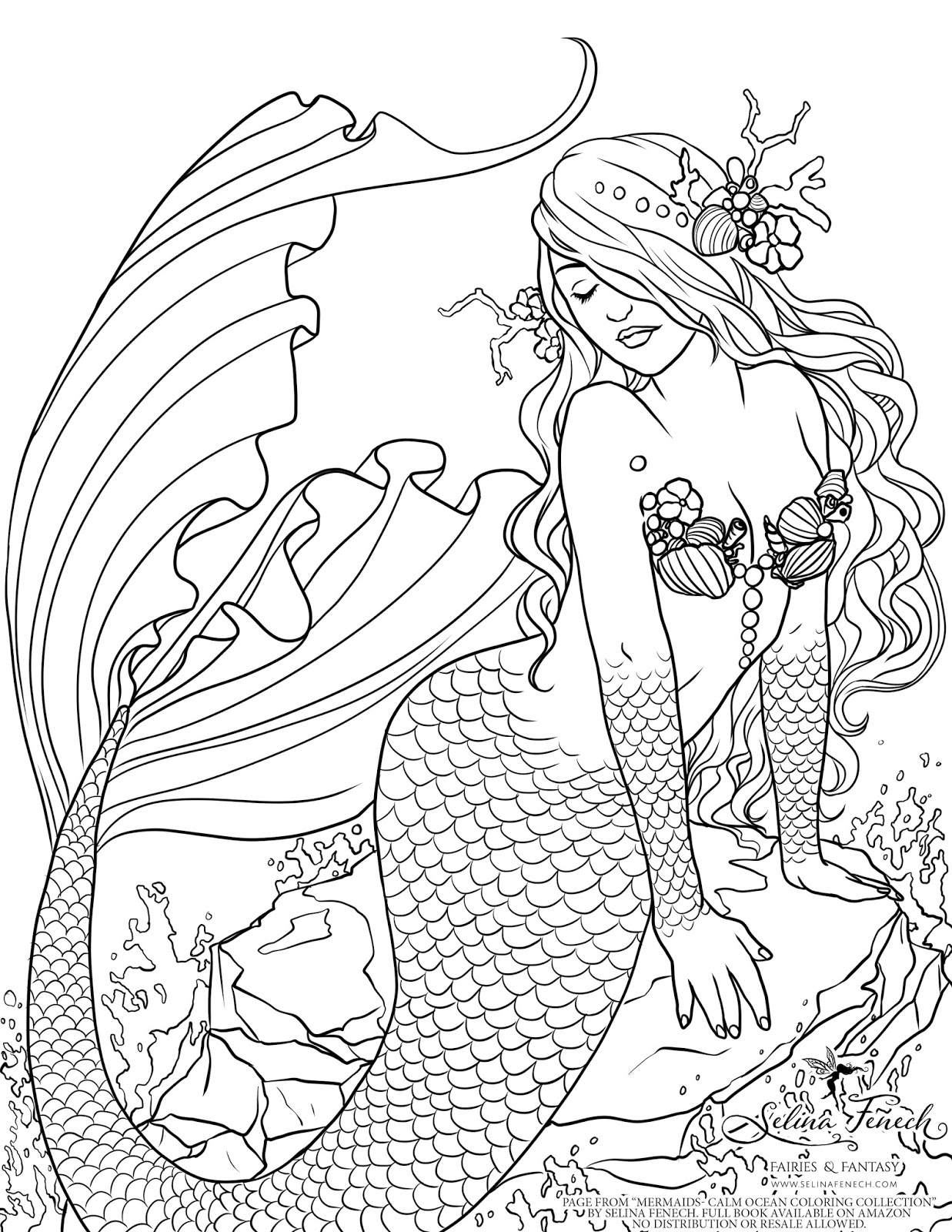 Dibujo para colorear: Sirena (Personajes) #147320 - Dibujos para Colorear e Imprimir Gratis