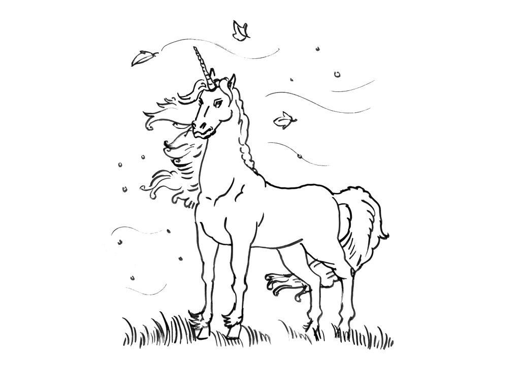 Dibujo para colorear: Unicornio (Personajes) #19521 - Dibujos para Colorear e Imprimir Gratis