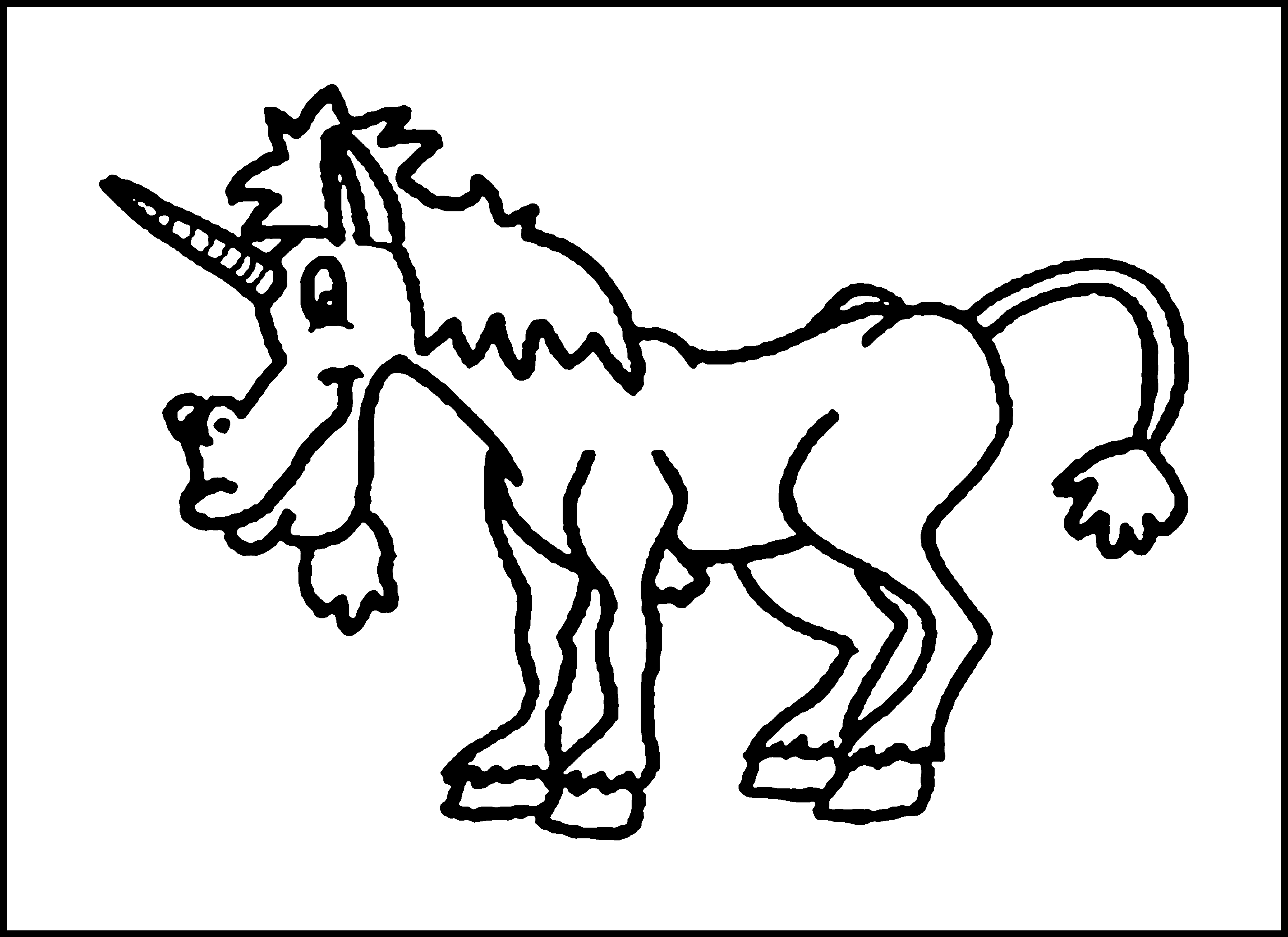 Dibujo para colorear: Unicornio (Personajes) #19548 - Dibujos para Colorear e Imprimir Gratis