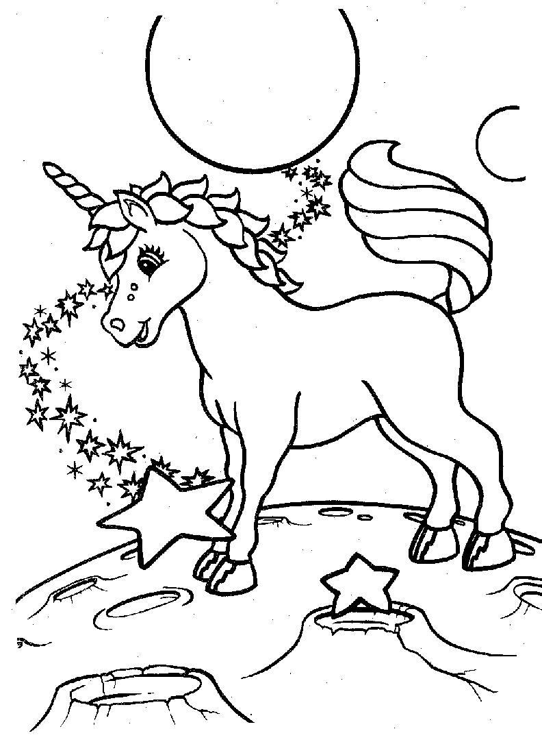 Dibujo para colorear: Unicornio (Personajes) #19583 - Dibujos para Colorear e Imprimir Gratis