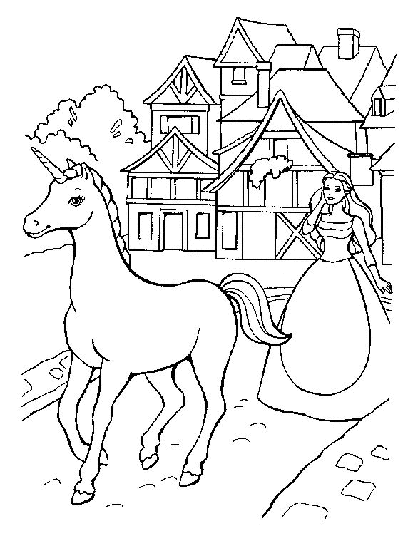 Dibujo para colorear: Unicornio (Personajes) #19593 - Dibujos para Colorear e Imprimir Gratis
