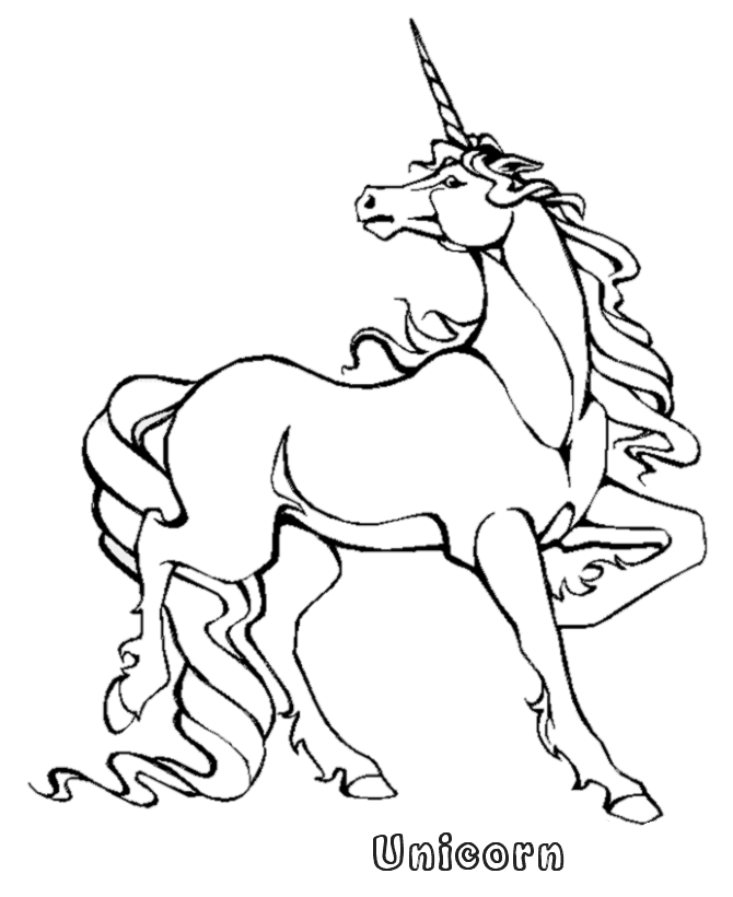 Dibujo para colorear: Unicornio (Personajes) #19595 - Dibujos para Colorear e Imprimir Gratis