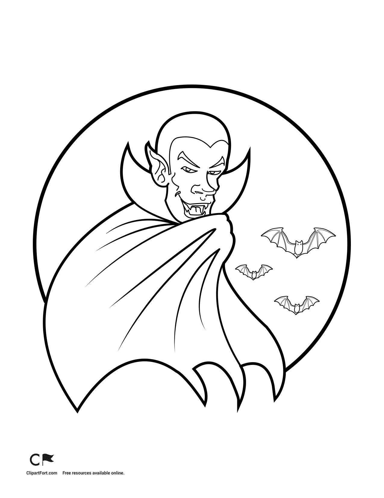Dibujo para colorear: Vampiro (Personajes) #85921 - Dibujos para Colorear e Imprimir Gratis