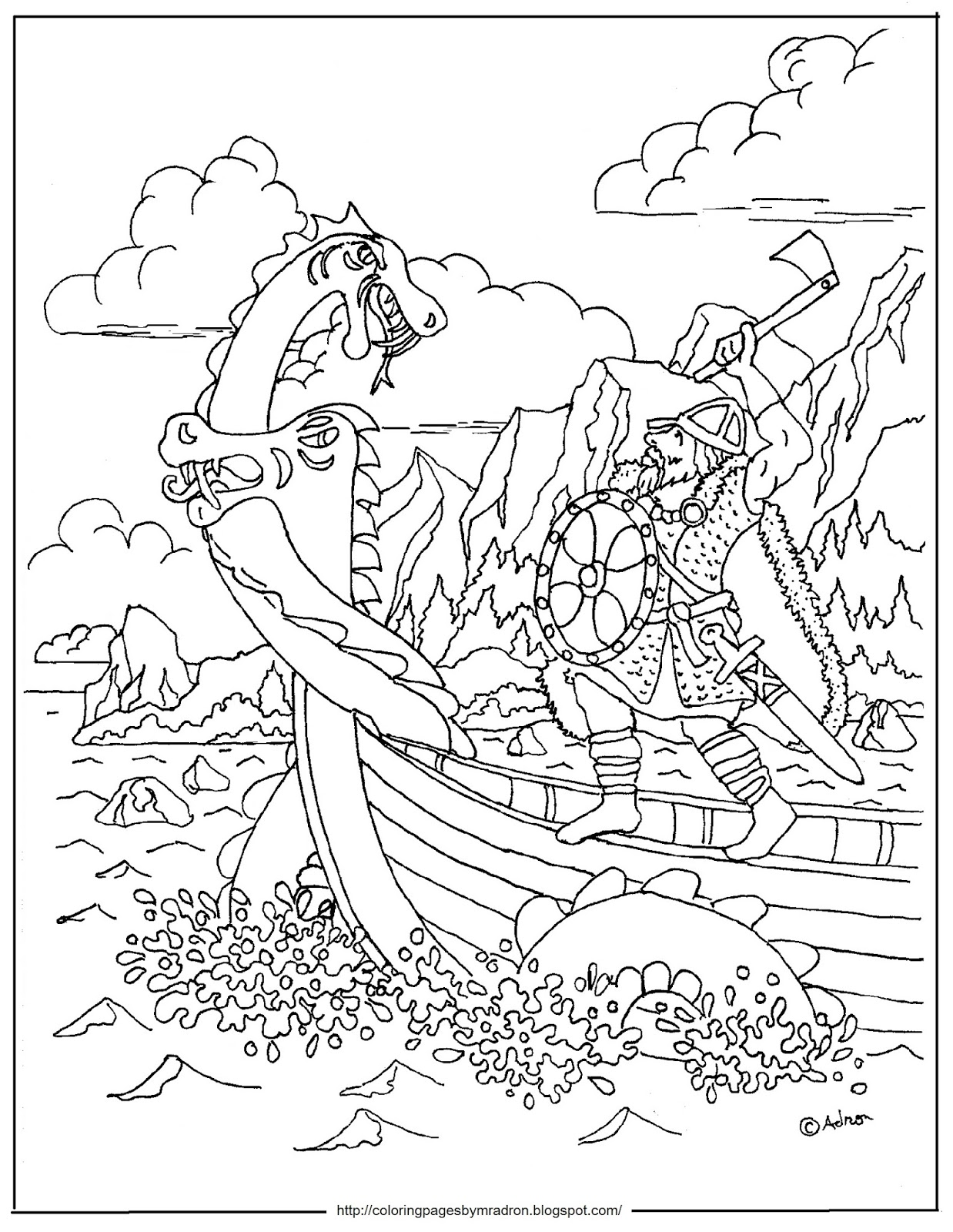 Dibujo para colorear: Vikingo (Personajes) #149426 - Dibujos para Colorear e Imprimir Gratis