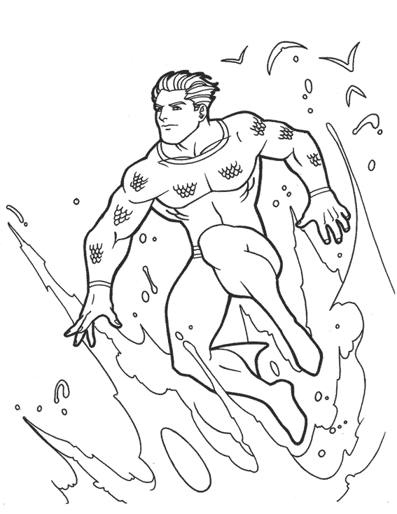 Dibujo para colorear: Aquaman (Superhéroes) #84976 - Dibujos para Colorear e Imprimir Gratis