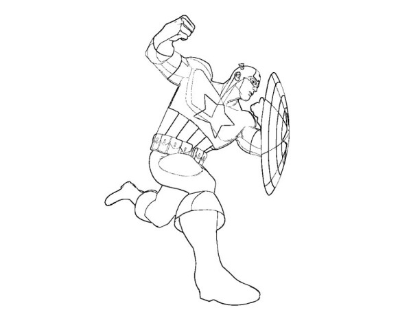 Dibujo para colorear: Captain America (Superhéroes) #76754 - Dibujos para Colorear e Imprimir Gratis