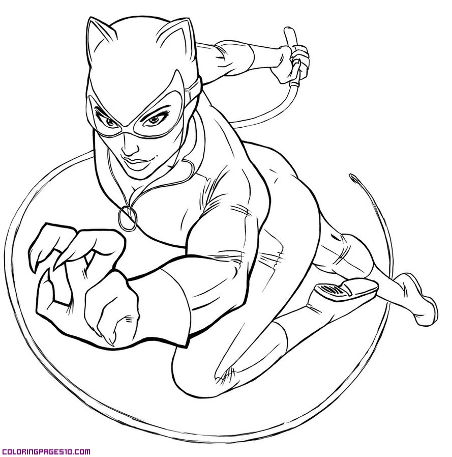 Dibujo para colorear: Catwoman (Superhéroes) #78050 - Dibujos para Colorear e Imprimir Gratis