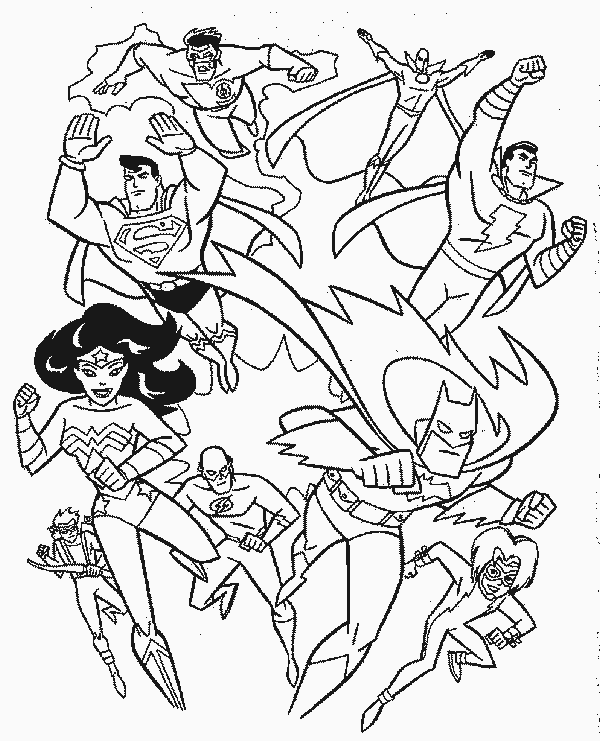 Dibujo para colorear: DC Comics Super Heroes (Superhéroes) #80117 - Dibujos para Colorear e Imprimir Gratis