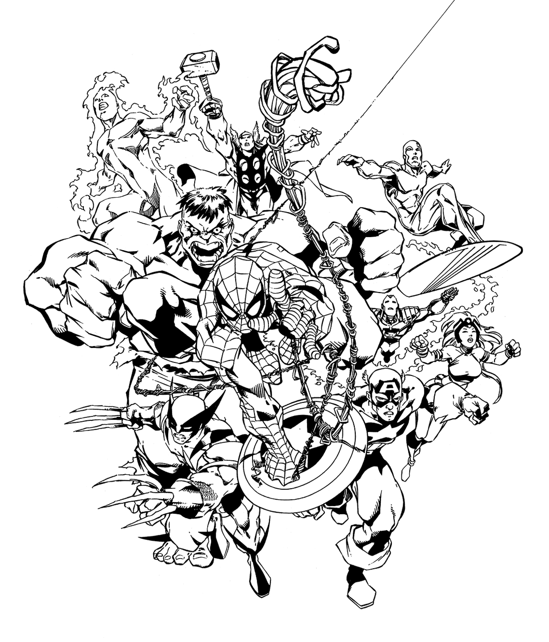 Dibujo para colorear: DC Comics Super Heroes (Superhéroes) #80121 - Dibujos para Colorear e Imprimir Gratis
