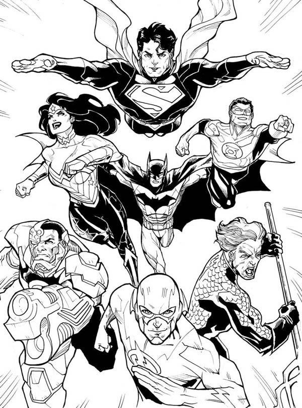 Dibujo para colorear: DC Comics Super Heroes (Superhéroes) #80300 - Dibujos para Colorear e Imprimir Gratis