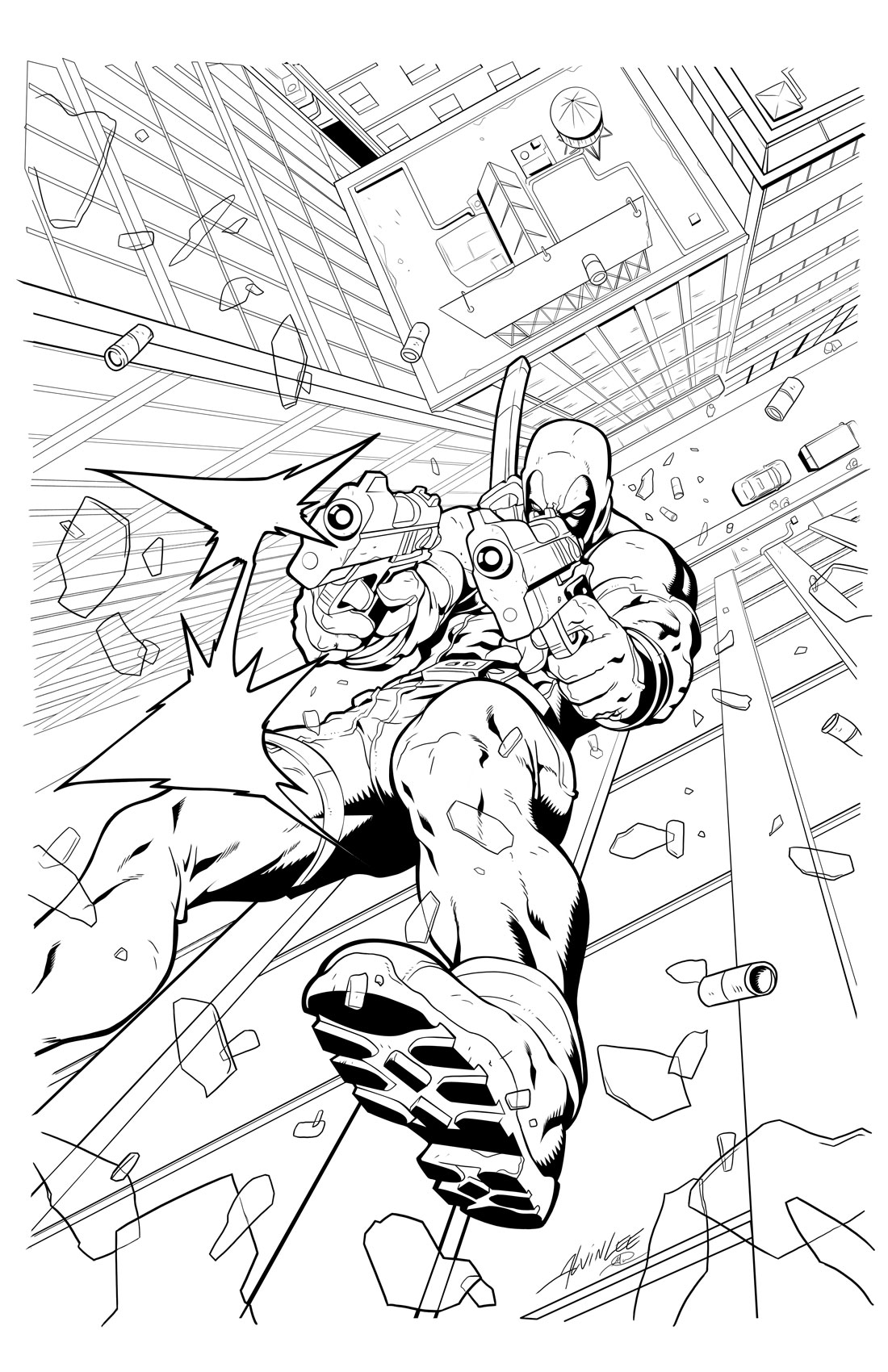 Dibujo para colorear: Deadpool (Superhéroes) #82835 - Dibujos para Colorear e Imprimir Gratis