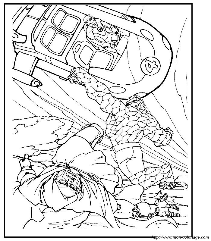 Dibujo para colorear: Fantastic Four (Superhéroes) #76351 - Dibujos para Colorear e Imprimir Gratis