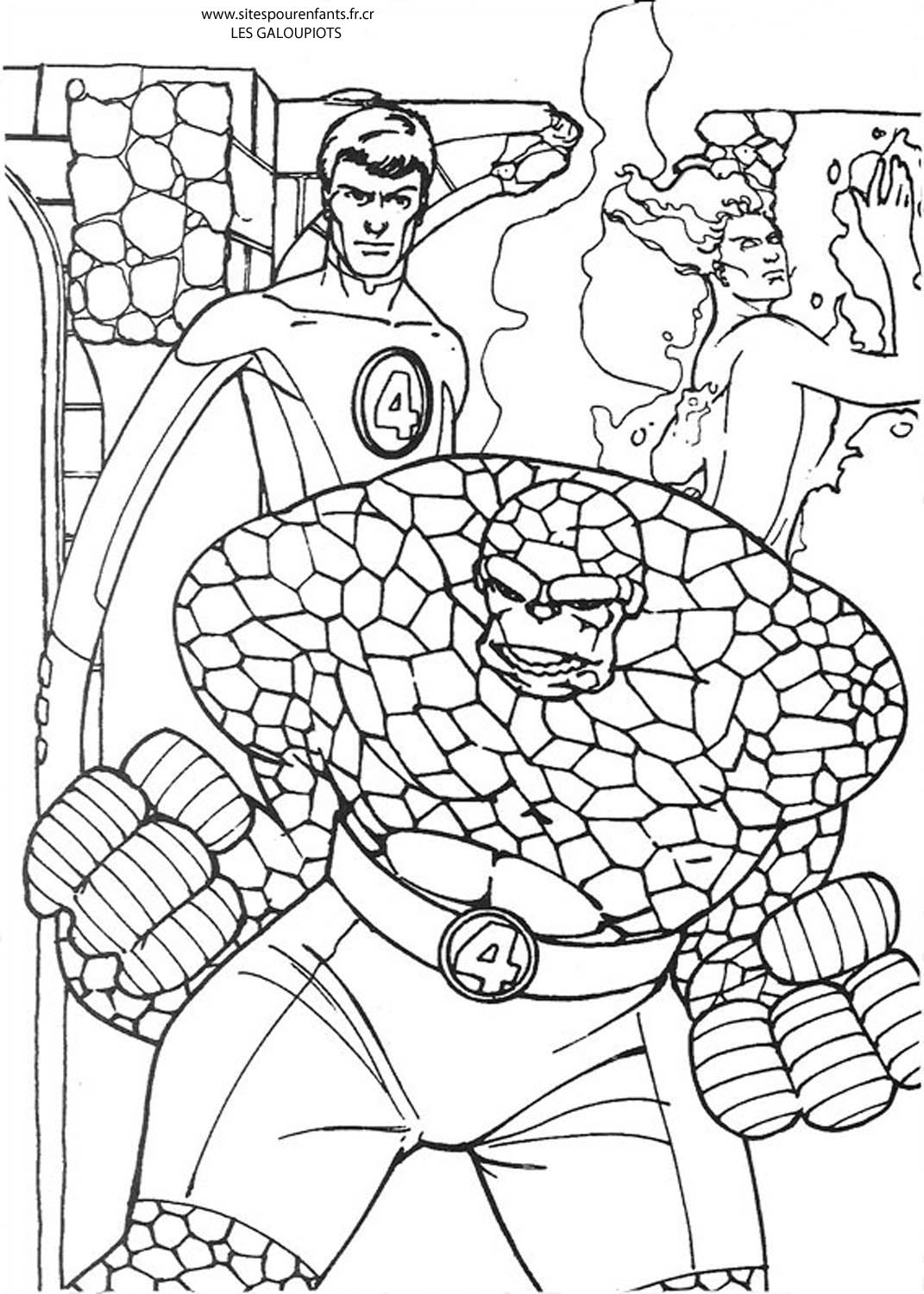 Dibujo para colorear: Fantastic Four (Superhéroes) #76401 - Dibujos para Colorear e Imprimir Gratis