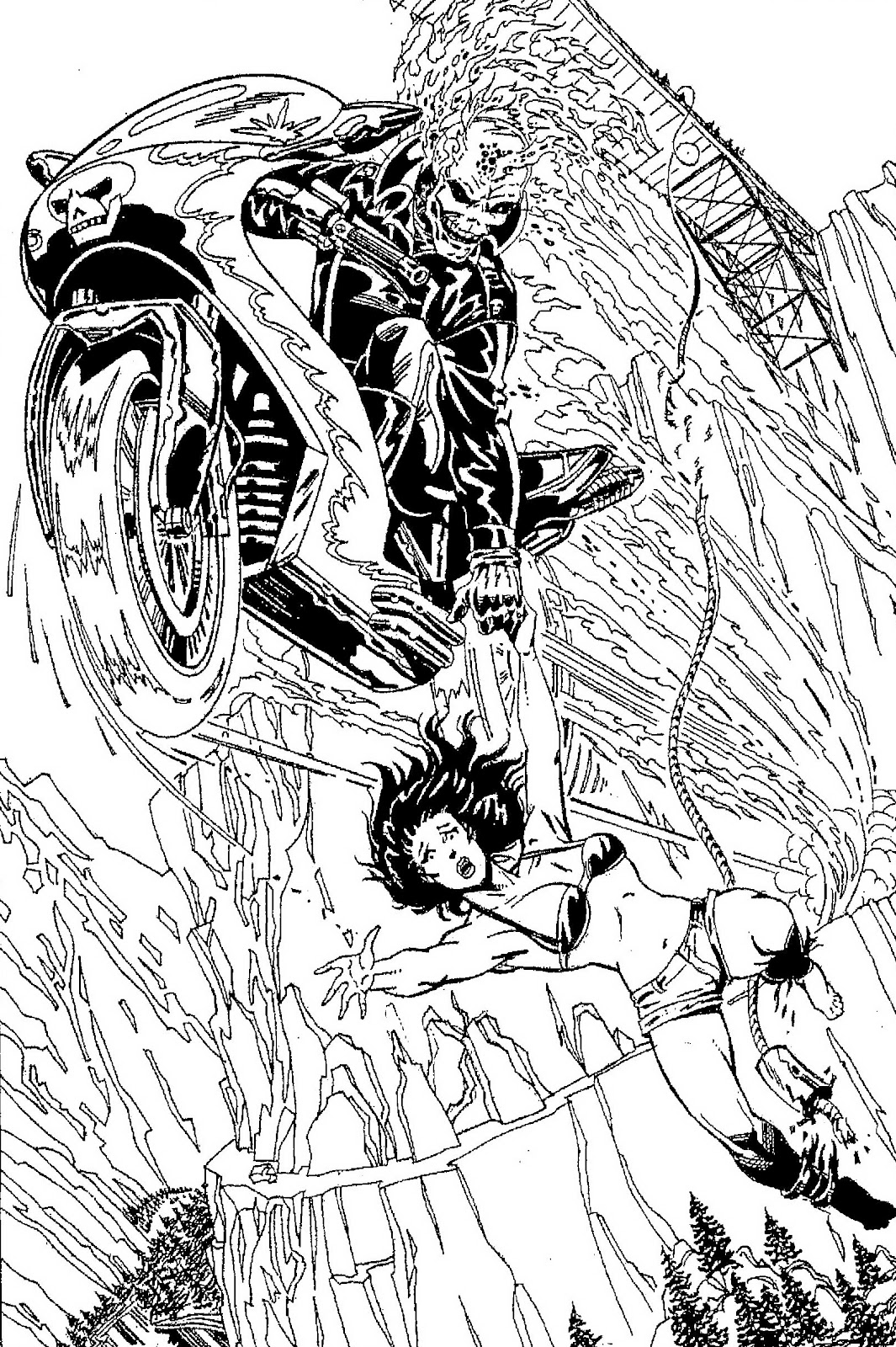 Dibujo para colorear: Ghost Rider (Superhéroes) #82067 - Dibujos para Colorear e Imprimir Gratis