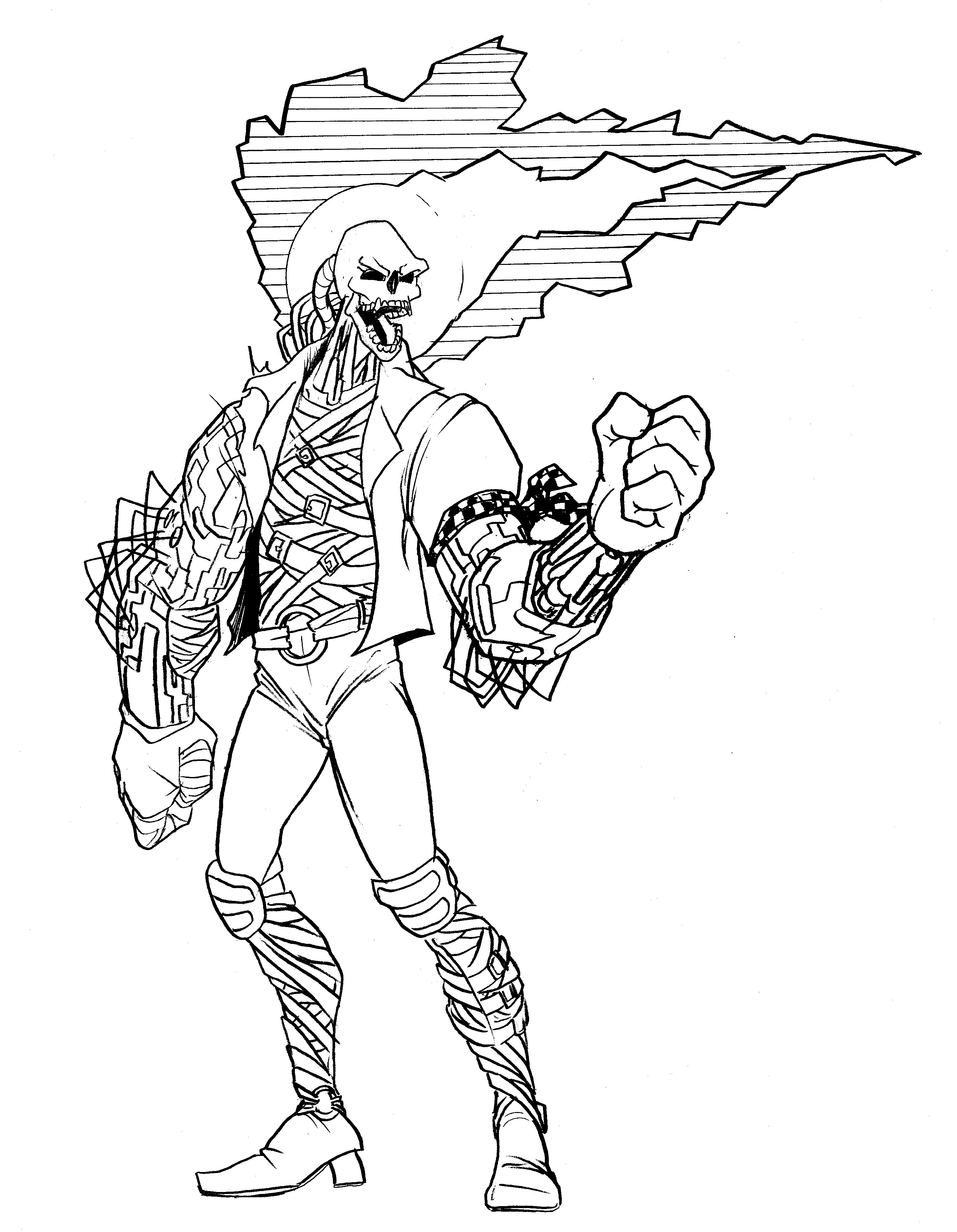 Dibujo para colorear: Ghost Rider (Superhéroes) #82109 - Dibujos para Colorear e Imprimir Gratis
