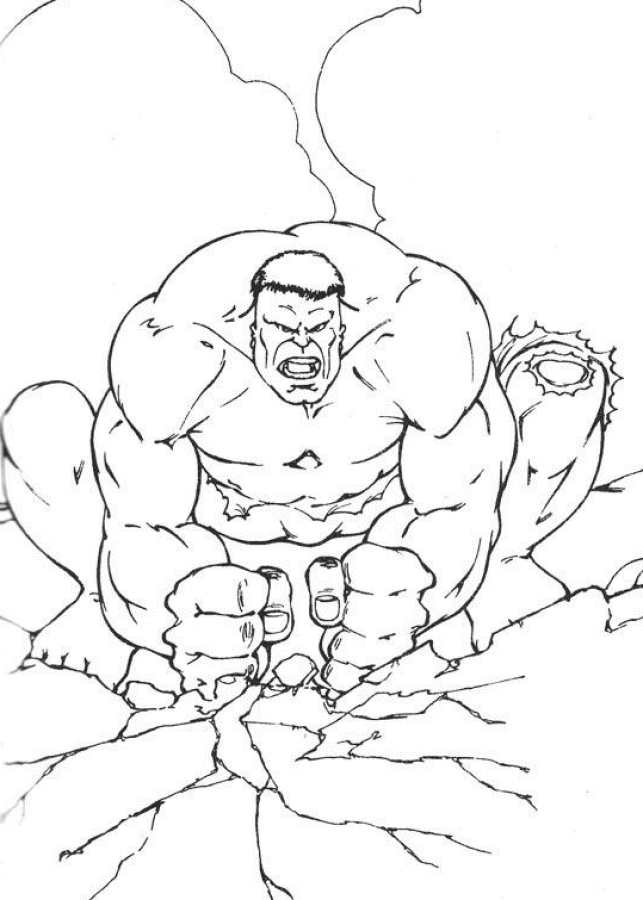 Dibujo para colorear: Hulk (Superhéroes) #79015 - Dibujos para Colorear e Imprimir Gratis