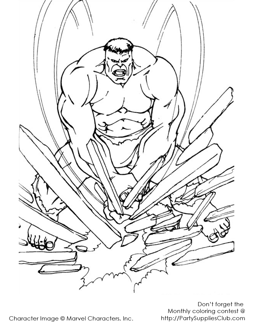 Dibujo para colorear: Hulk (Superhéroes) #79068 - Dibujos para Colorear e Imprimir Gratis