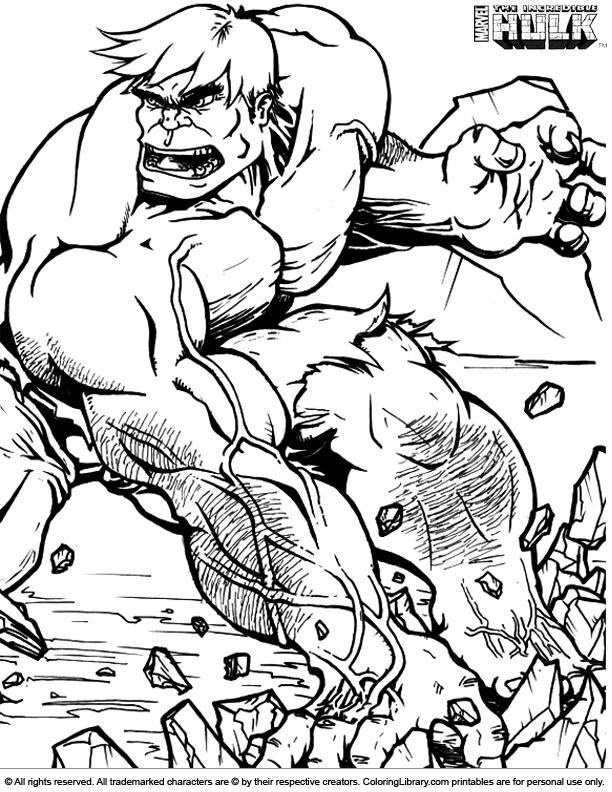 Dibujo para colorear: Hulk (Superhéroes) #79130 - Dibujos para Colorear e Imprimir Gratis