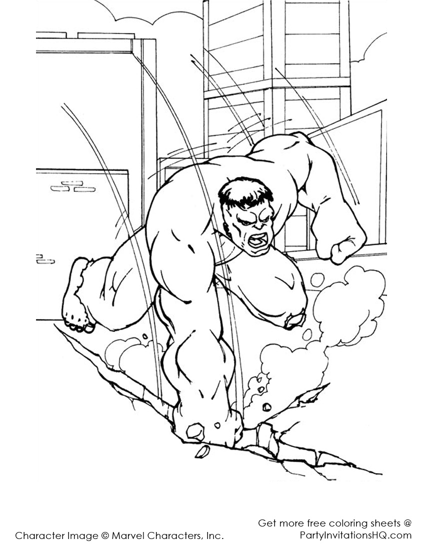 Dibujo para colorear: Hulk (Superhéroes) #79135 - Dibujos para Colorear e Imprimir Gratis