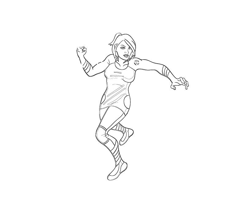 Dibujo para colorear: Invisible Woman (Superhéroes) #83228 - Dibujos para Colorear e Imprimir Gratis