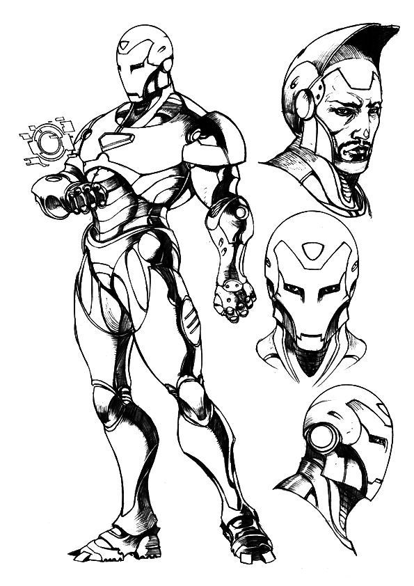 Dibujo para colorear: Iron Man (Superhéroes) #80525 - Dibujos para Colorear e Imprimir Gratis