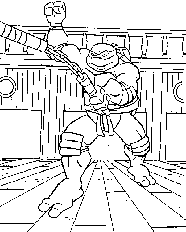 Dibujo para colorear: Ninja Turtles (Superhéroes) #75374 - Dibujos para Colorear e Imprimir Gratis