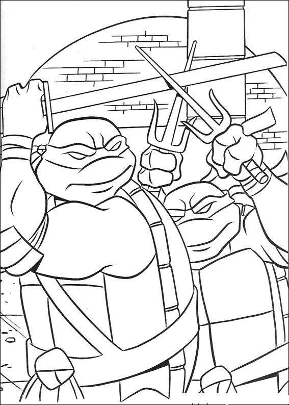 Dibujo para colorear: Ninja Turtles (Superhéroes) #75381 - Dibujos para Colorear e Imprimir Gratis