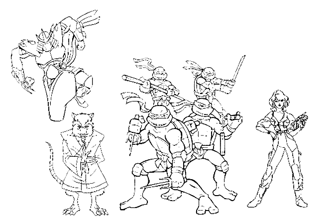 Dibujo para colorear: Ninja Turtles (Superhéroes) #75515 - Dibujos para Colorear e Imprimir Gratis