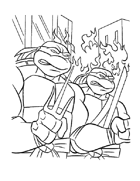 Dibujo para colorear: Ninja Turtles (Superhéroes) #75601 - Dibujos para Colorear e Imprimir Gratis