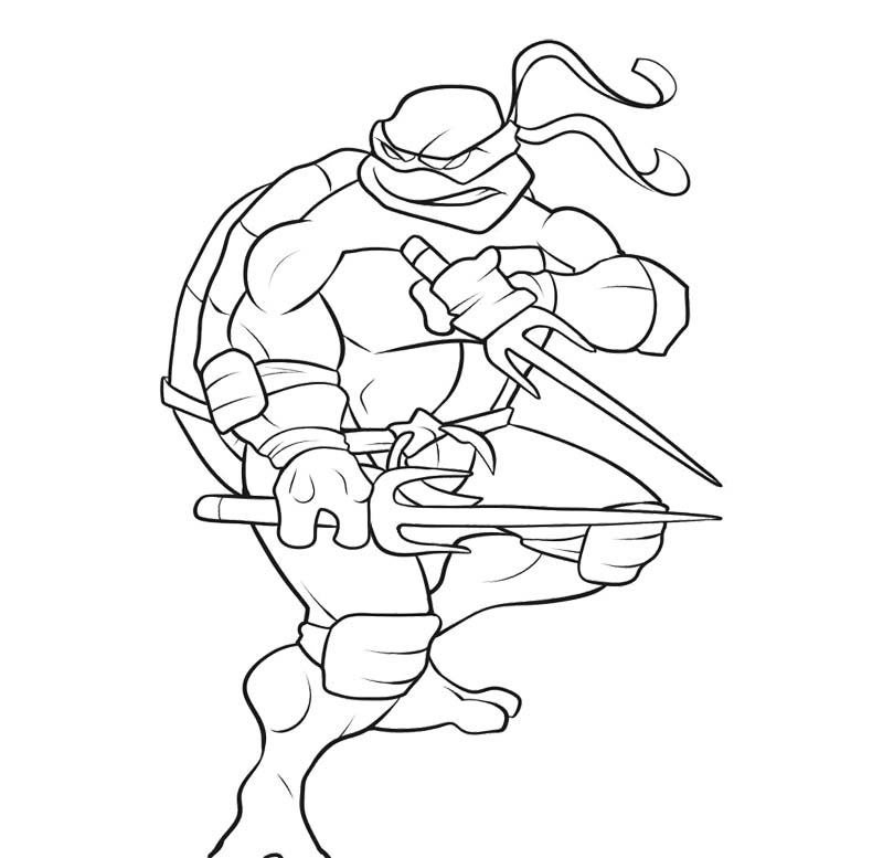 Dibujo para colorear: Ninja Turtles (Superhéroes) #75603 - Dibujos para Colorear e Imprimir Gratis