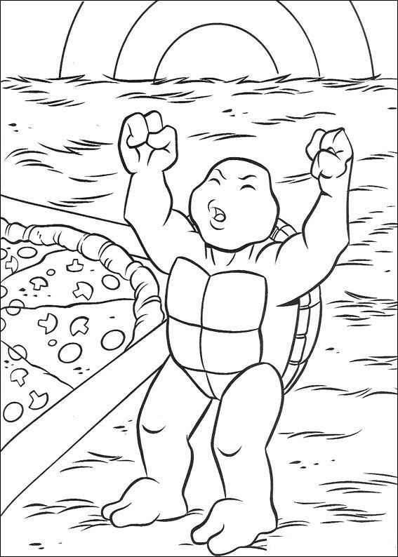 Dibujo para colorear: Ninja Turtles (Superhéroes) #75610 - Dibujos para Colorear e Imprimir Gratis
