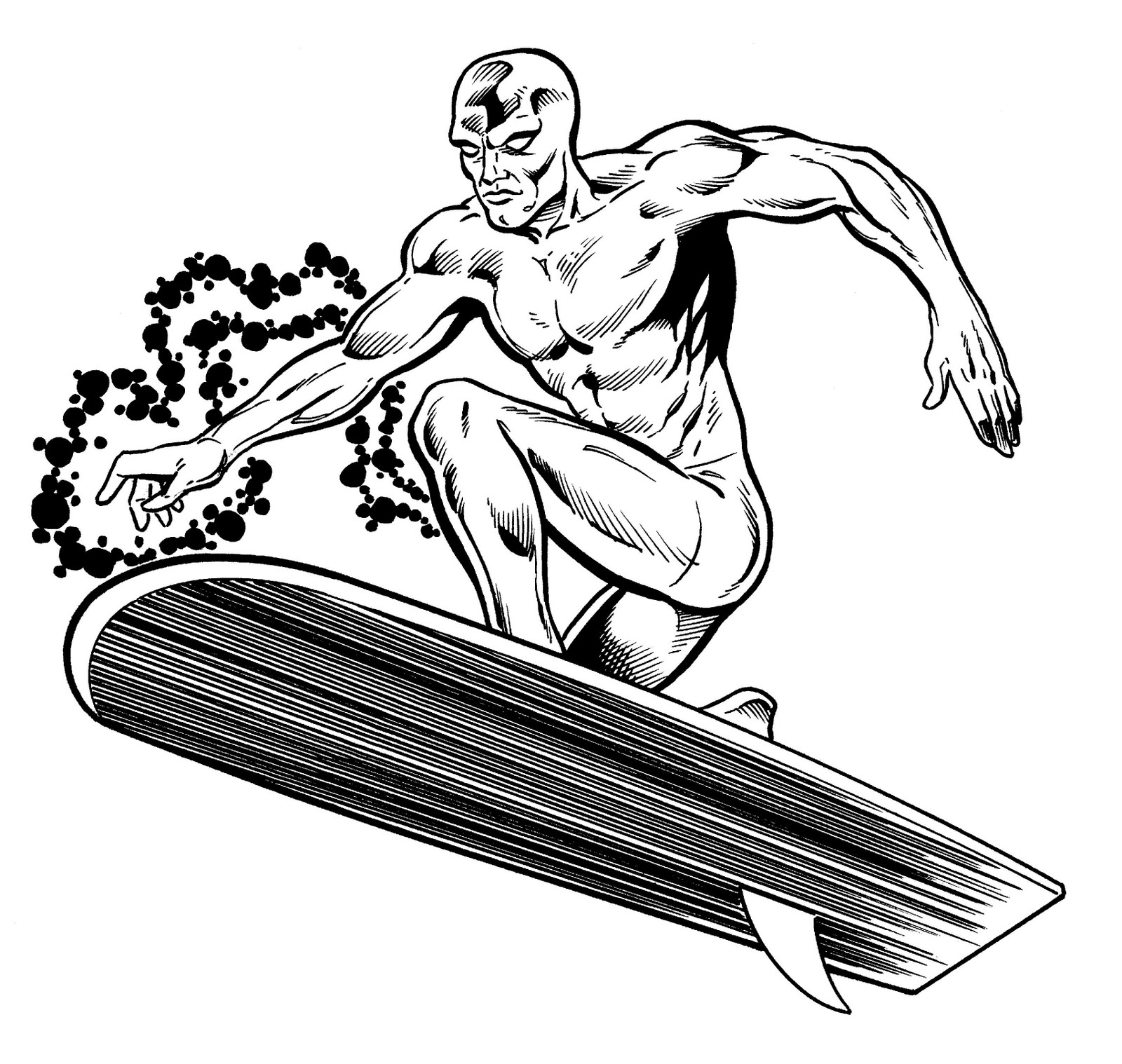 Dibujo para colorear: Silver Surfer (Superhéroes) #81124 - Dibujos para Colorear e Imprimir Gratis