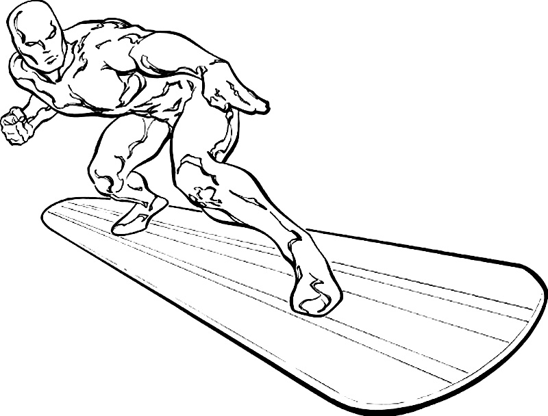 Dibujo para colorear: Silver Surfer (Superhéroes) #81127 - Dibujos para Colorear e Imprimir Gratis
