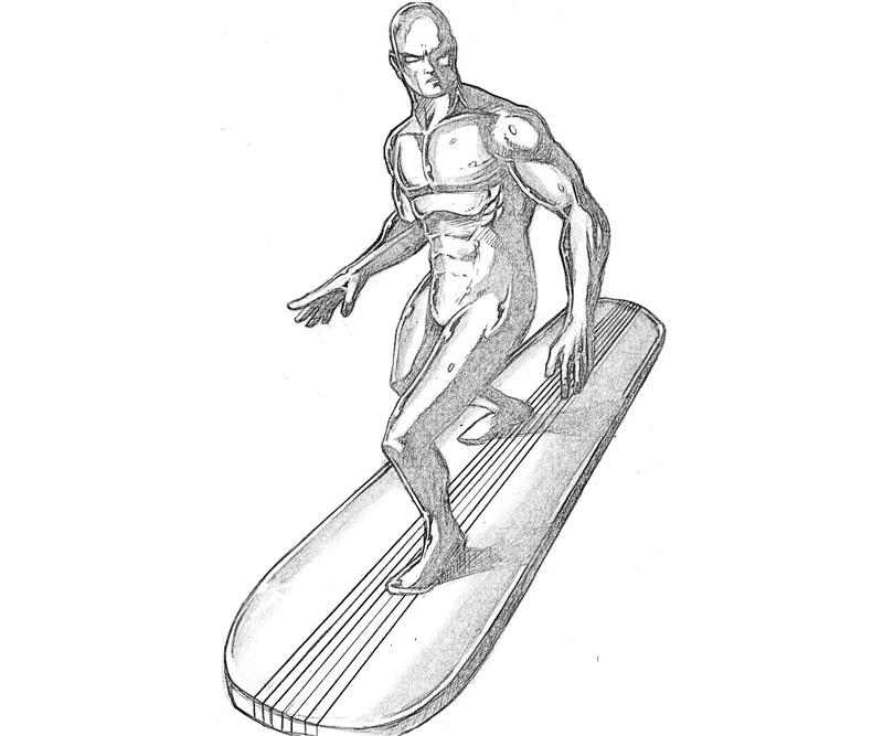 Dibujo para colorear: Silver Surfer (Superhéroes) #81138 - Dibujos para Colorear e Imprimir Gratis