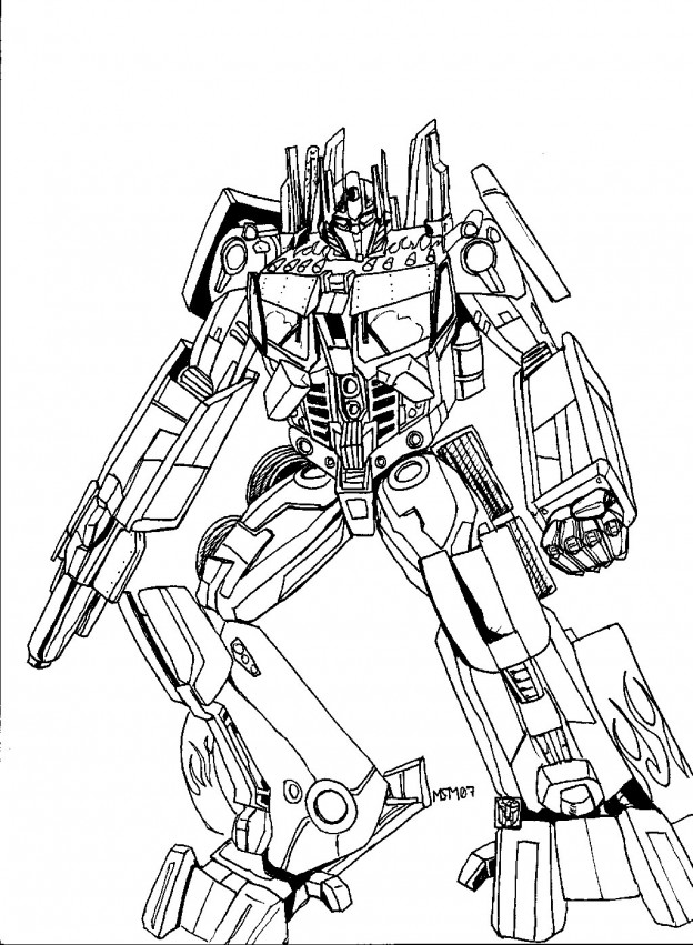 Dibujo para colorear: Transformers (Superhéroes) #75148 - Dibujos para Colorear e Imprimir Gratis
