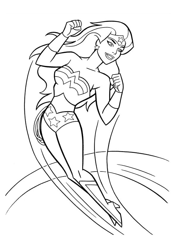 Dibujo para colorear: Wonder Woman (Superhéroes) #74551 - Dibujos para Colorear e Imprimir Gratis
