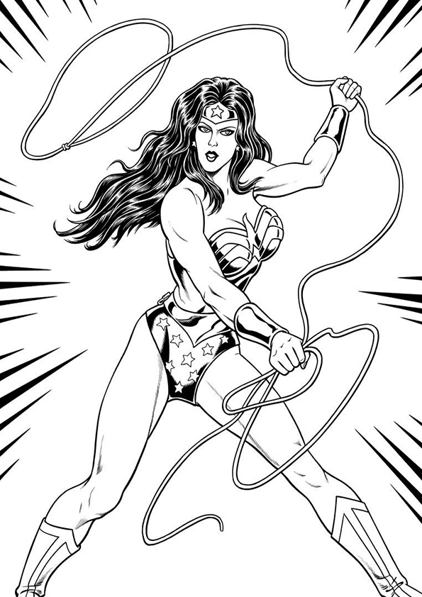 Dibujo para colorear: Wonder Woman (Superhéroes) #74552 - Dibujos para Colorear e Imprimir Gratis