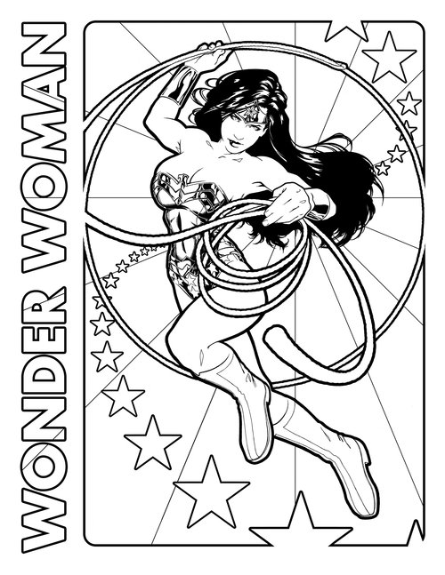 Dibujo para colorear: Wonder Woman (Superhéroes) #74553 - Dibujos para Colorear e Imprimir Gratis
