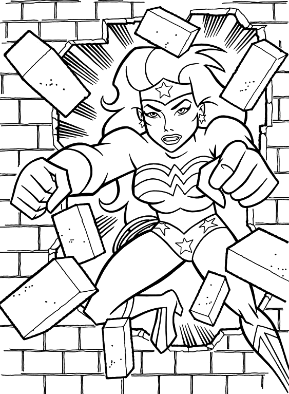 Dibujo para colorear: Wonder Woman (Superhéroes) #74600 - Dibujos para Colorear e Imprimir Gratis
