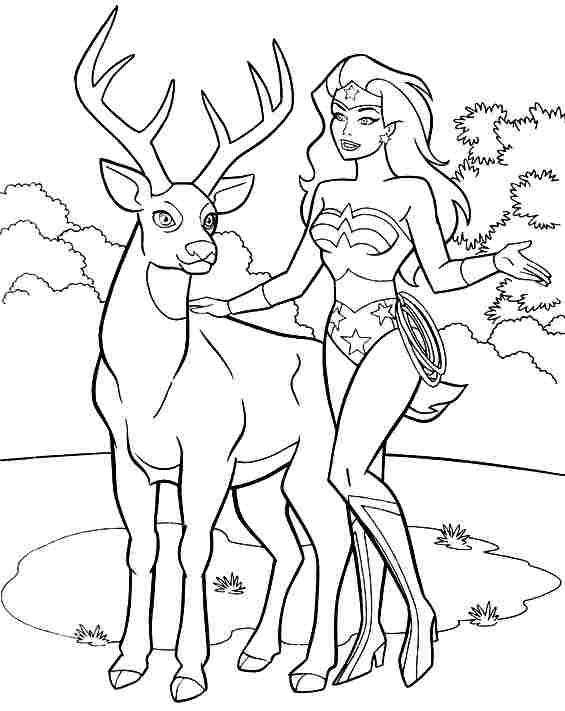 Dibujo para colorear: Wonder Woman (Superhéroes) #74602 - Dibujos para Colorear e Imprimir Gratis