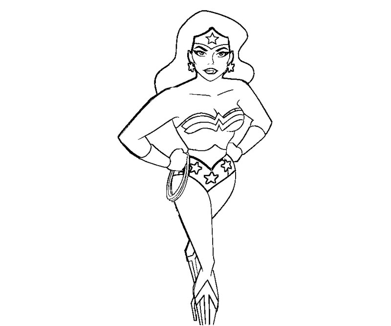 Dibujo para colorear: Wonder Woman (Superhéroes) #74608 - Dibujos para Colorear e Imprimir Gratis